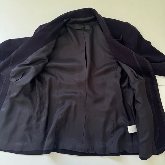 Tobias Suit Midi Dress Blazer Button Jacket Set of 2 Navy Blue Formal Wear Sz 4 - Picture 14 of 16